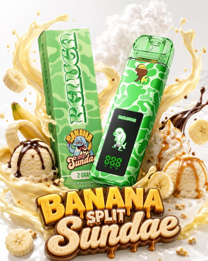 Beluga Broz Banana Split Sundae 2G Disposable | Live Resin Diamond Vape