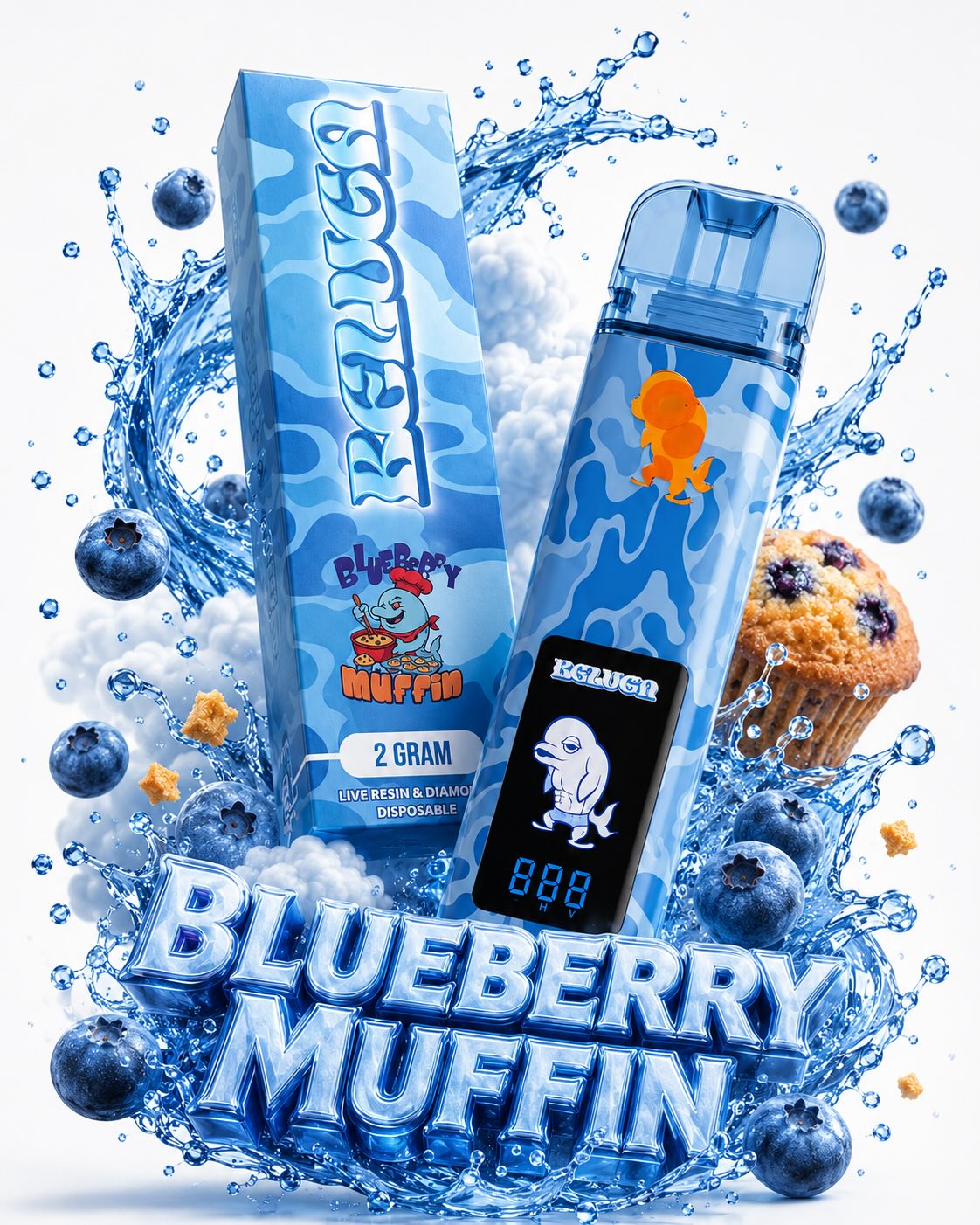 Beluga Broz Blueberry Muffin 2G Disposable | Live Resin Diamond Vape Beluga Broz Blueberry Muffin 2G Disposable | Live Resin Diamond Vape