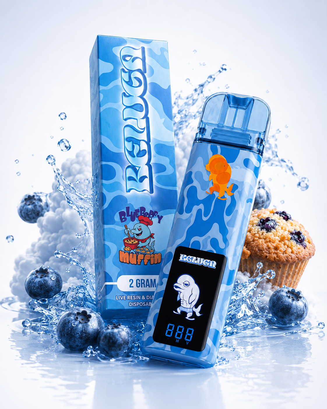 Beluga Broz Blueberry Muffin 2G Disposable | Live Resin Diamond Vape Beluga Broz Blueberry Muffin 2G Disposable | Live Resin Diamond Vape